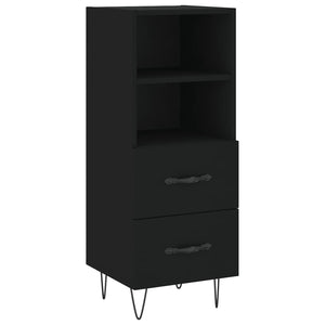 Credenza Nero 34,5x34x90 cm in Legno Multistrato 828661