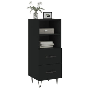 Credenza Nero 34,5x34x90 cm in Legno Multistrato 828661