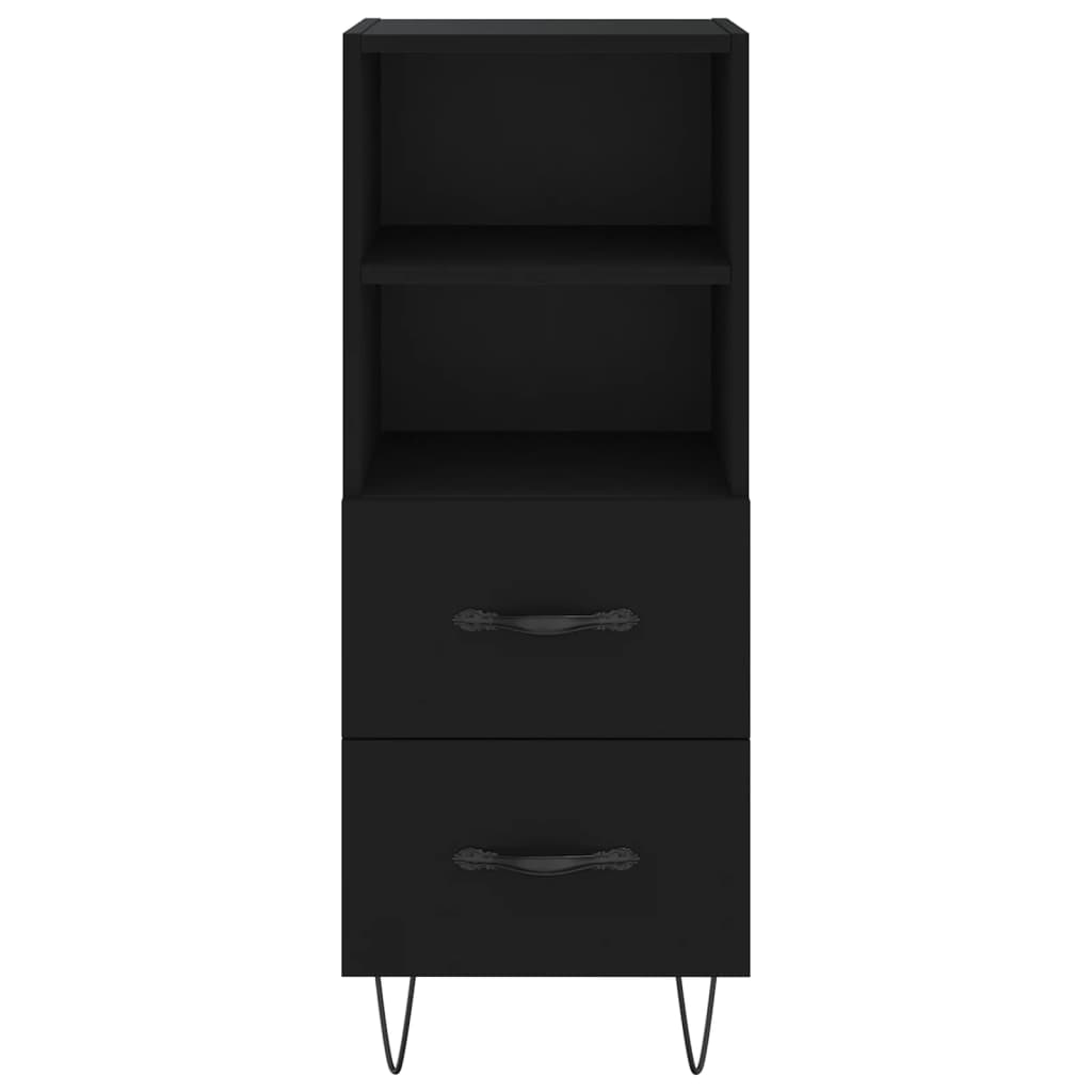 Credenza Nero 34,5x34x90 cm in Legno Multistrato 828661