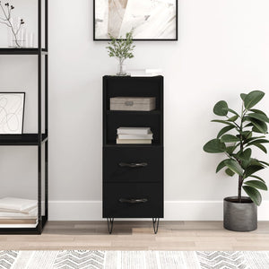 Credenza Nero 34,5x34x90 cm in Legno Multistrato 828661