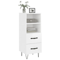 Credenza Bianco Lucido 34,5x34x90 cm in Legno Multistrato 828662