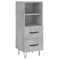 Credenza Grigio Cemento 34,5x34x90 cm in Legno Multistratocod mxl 127991