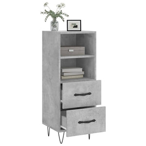 Credenza Grigio Cemento 34,5x34x90 cm in Legno Multistrato 828664