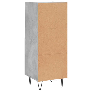 Credenza Grigio Cemento 34,5x34x90 cm in Legno Multistrato 828664