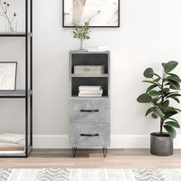 Credenza Grigio Cemento 34,5x34x90 cm in Legno Multistratocod mxl 127991