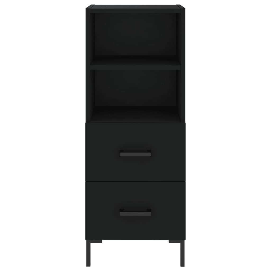 Credenza Nero 34,5x34x90 cm in Legno Multistrato 828669