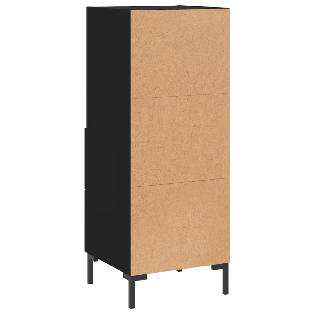 Credenza Nero 34,5x34x90 cm in Legno Multistrato 828669