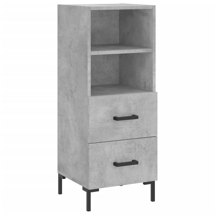 Credenza Grigio Cemento 34,5x34x90 cm in Legno Multistrato 828672