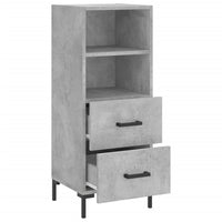 Credenza Grigio Cemento 34,5x34x90 cm in Legno Multistrato 828672