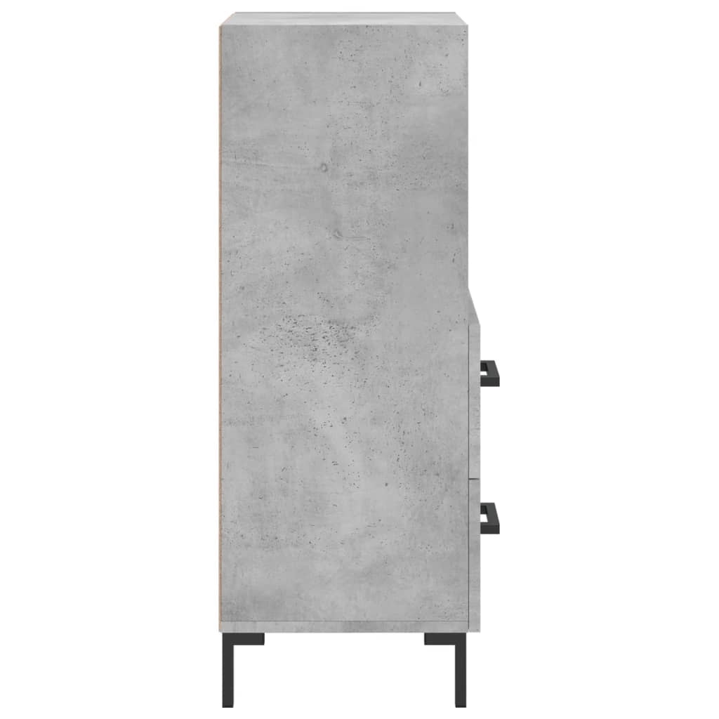 Credenza Grigio Cemento 34,5x34x90 cm in Legno Multistrato 828672