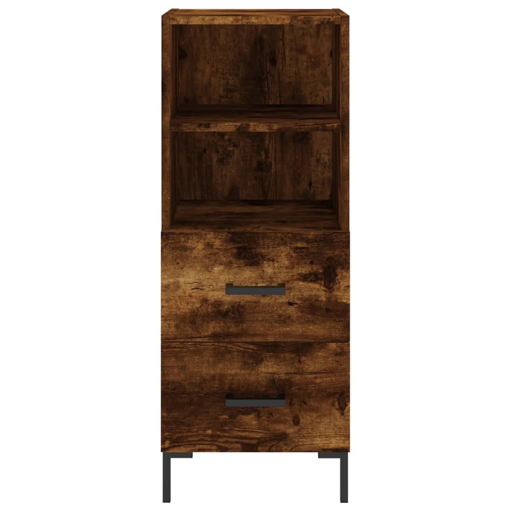 Credenza Rovere Fumo 34,5x34x90 cm in Legno Multistrato 828673