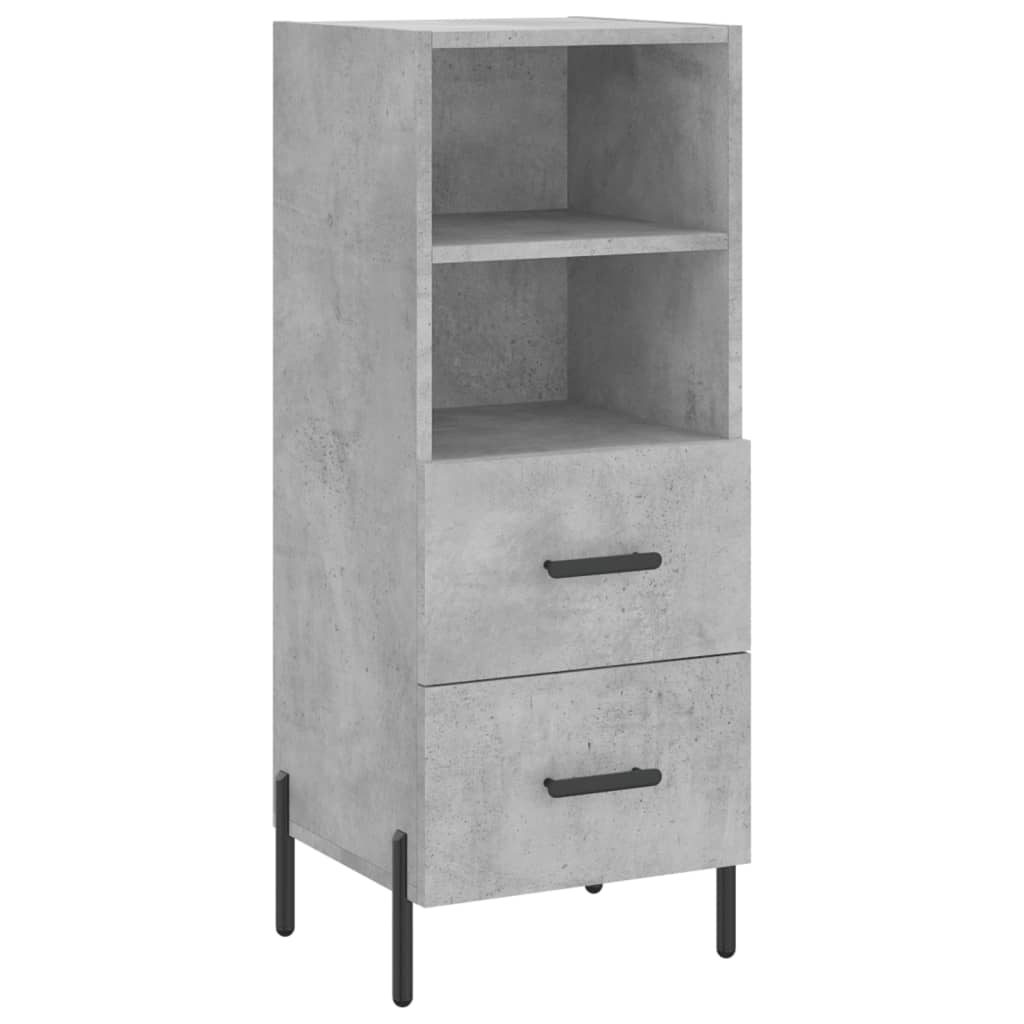 Credenza Grigio Cemento 34,5x34x90 cm in Legno Multistratocod mxl 104017