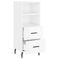 Credenza Bianco Lucido 34,5x34x90 cm in Legno Multistrato 828686