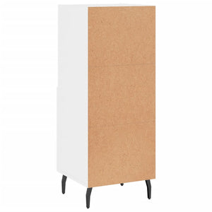 Credenza Bianco Lucido 34,5x34x90 cm in Legno Multistrato 828686