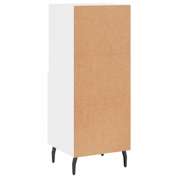 Credenza Bianco Lucido 34,5x34x90 cm in Legno Multistrato 828686