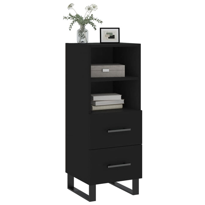 Credenza Nero 34,5x34x90 cm in Legno Multistrato 828693