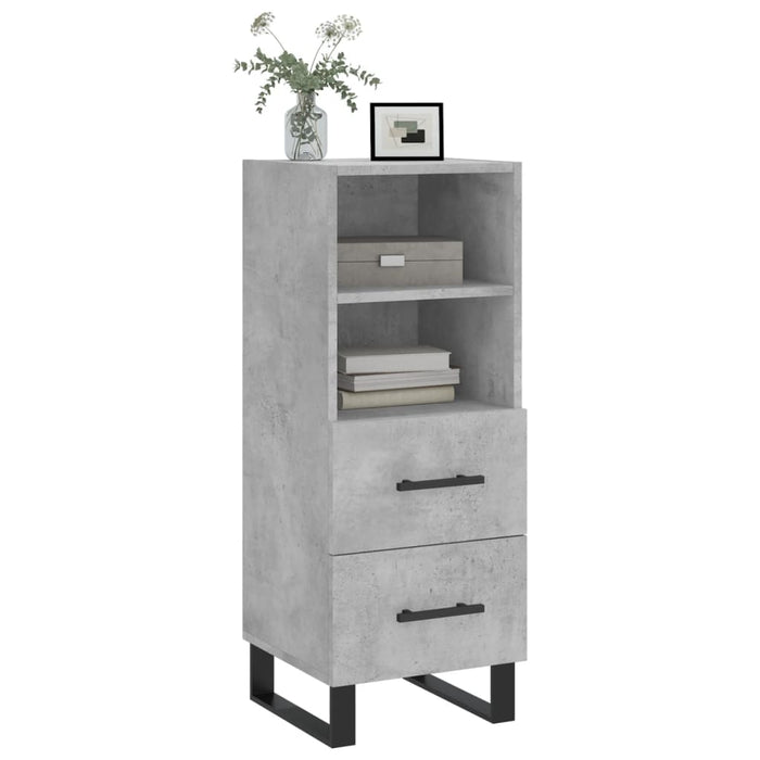 Credenza Grigio Cemento 34,5x34x90 cm in Legno Multistratocod mxl 103912