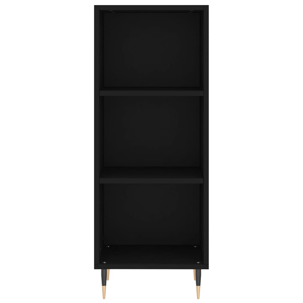 Credenza Nera 34,5x32,5x90 cm in Legno Multistrato 828709