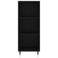 Credenza Nera 34,5x32,5x90 cm in Legno Multistrato 828709