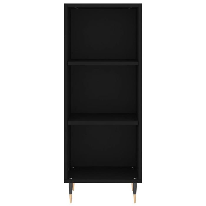 Credenza Nera 34,5x32,5x90 cm in Legno Multistrato 828709