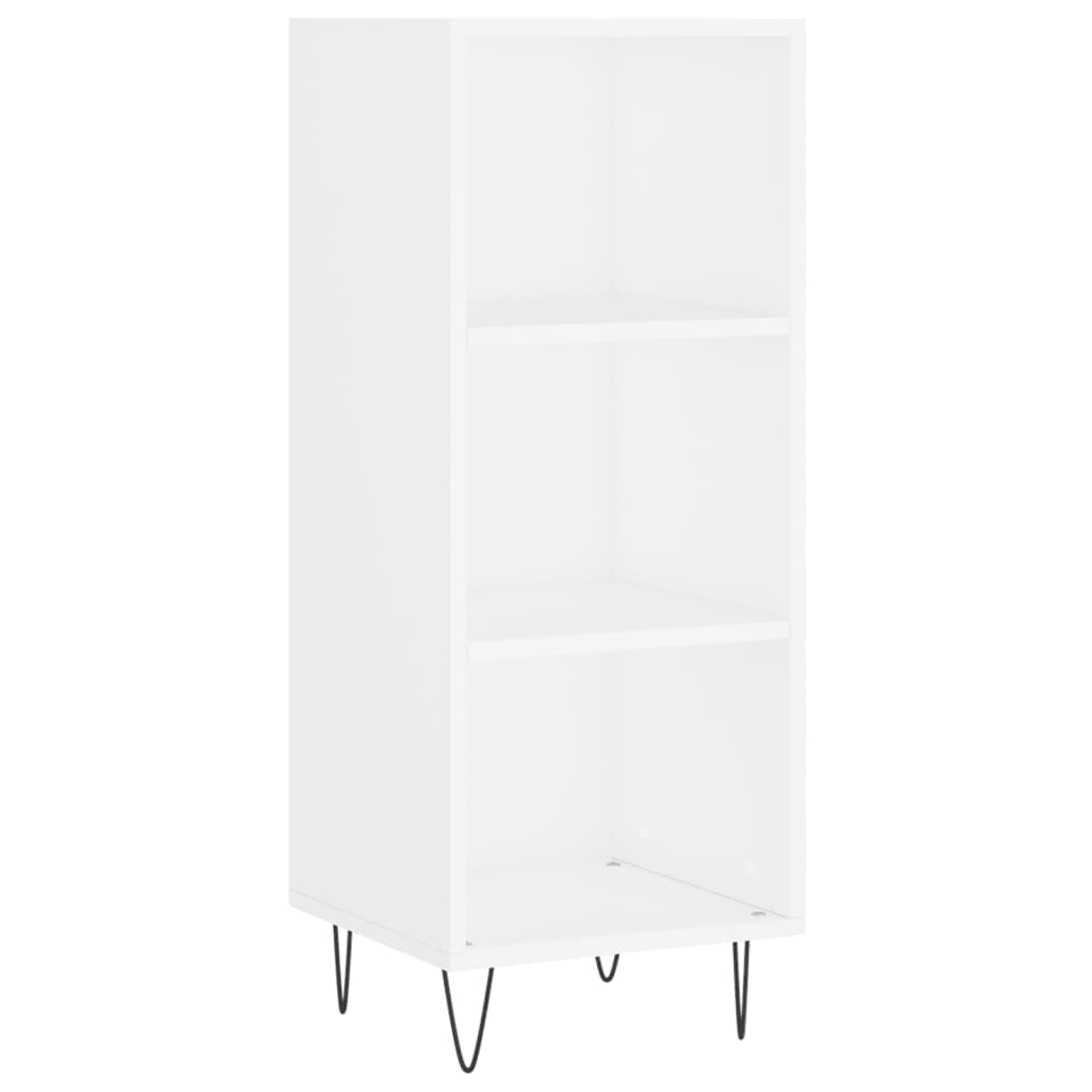 Credenza Bianca 34,5x32,5x90 cm in Legno Multistrato 828724