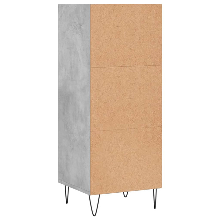 Credenza Grigio Cemento 34,5x32,5x90 cm in Legno Multistrato 828728