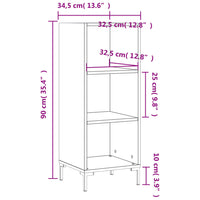 Credenza Grigio Sonoma 34,5x32,5x90 cm in Legno Multistrato 828738