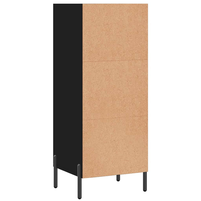 Credenza Nera 34,5x32,5x90 cm in Legno Multistrato 828741