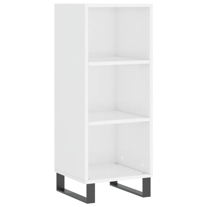 Credenza Bianco Lucido 34,5x32,5x90 cm in Legno Multistrato 828758