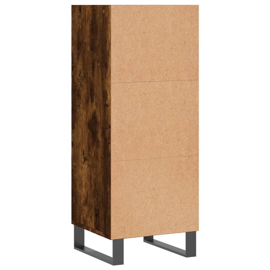 Credenza Rovere Fumo 34,5x32,5x90 cm in Legno Multistrato 828761