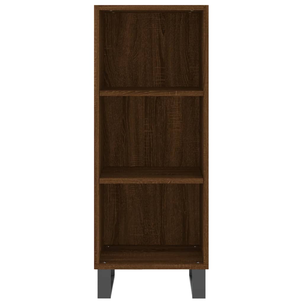 Credenza Rovere Marrone 34,5x32,5x90 cm in Legno Multistrato 828763