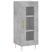 Credenza Grigio Cemento 34,5x34x90 cm in Legno Multistrato 828784