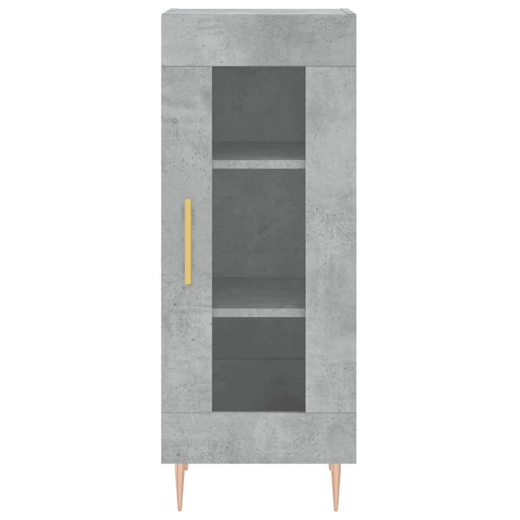 Credenza Grigio Cemento 34,5x34x90 cm in Legno Multistrato 828784