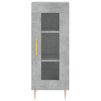 Credenza Grigio Cemento 34,5x34x90 cm in Legno Multistrato 828784