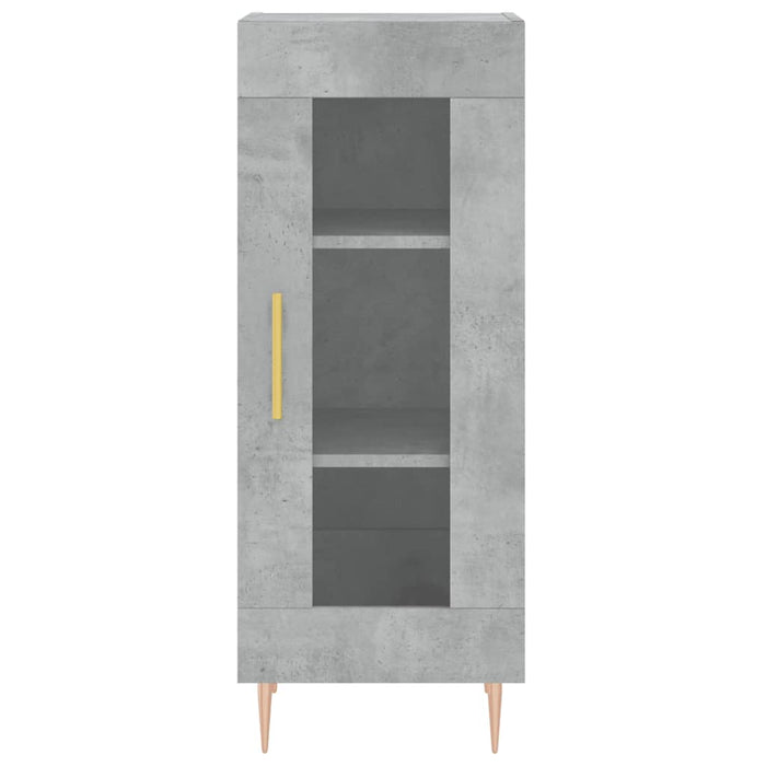 Credenza Grigio Cemento 34,5x34x90 cm in Legno Multistrato 828784