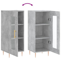 Credenza Grigio Cemento 34,5x34x90 cm in Legno Multistrato 828784