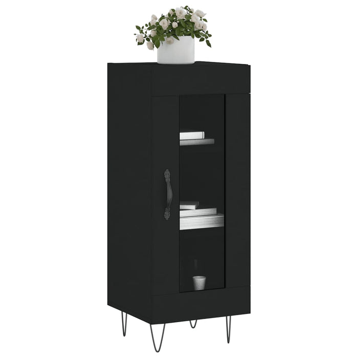 Credenza Nero 34,5x34x90 cm in Legno Multistrato 828789