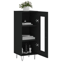 Credenza Nero 34,5x34x90 cm in Legno Multistrato 828789