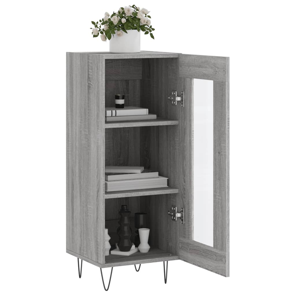 Credenza Grigio Sonoma 34,5x34x90 cm in Legno Multistrato 828794