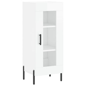 Credenza Bianco Lucido 34,5x34x90 cm in Legno Multistrato 828806