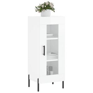 Credenza Bianco Lucido 34,5x34x90 cm in Legno Multistrato 828806