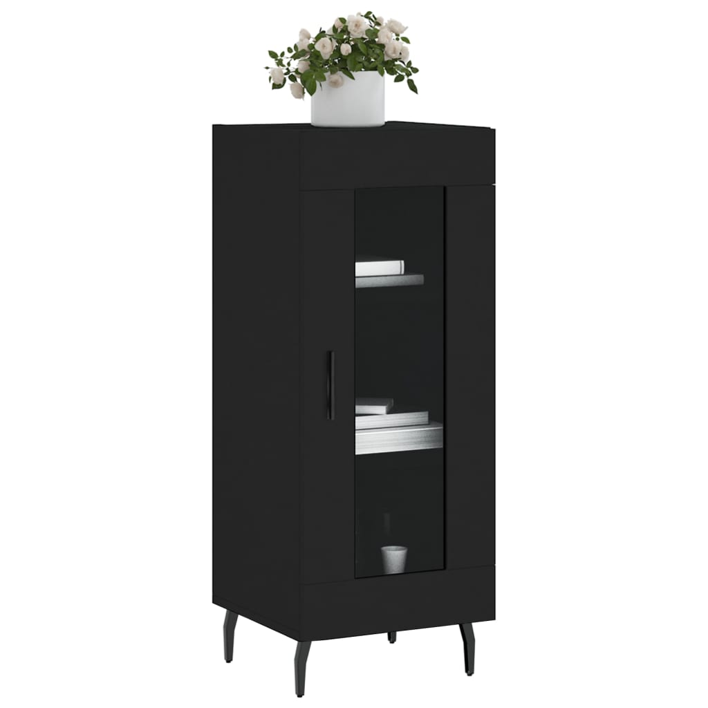 Credenza Nero 34,5x34x90 cm in Legno Multistrato 828813