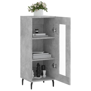 Credenza Grigio Cemento 34,5x34x90 cm in Legno Multistrato 828816