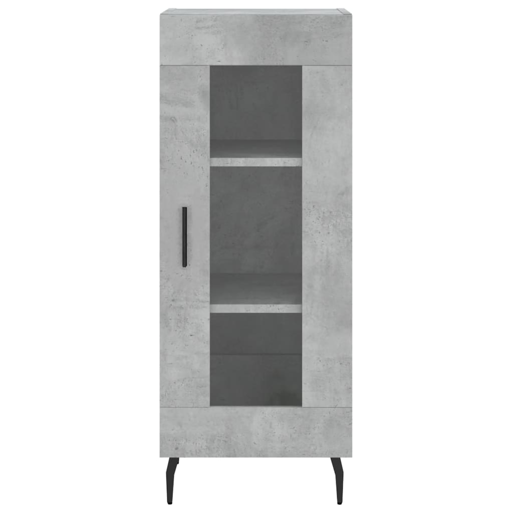 Credenza Grigio Cemento 34,5x34x90 cm in Legno Multistrato 828816