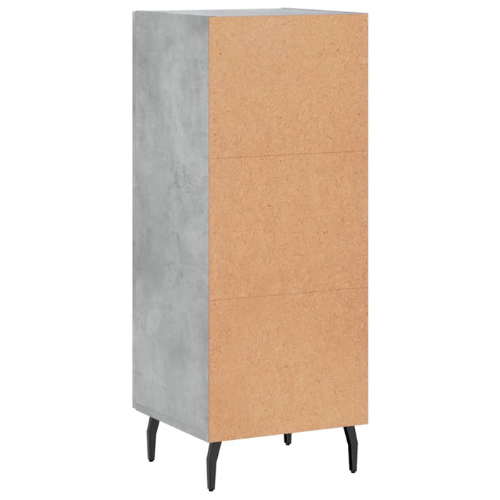 Credenza Grigio Cemento 34,5x34x90 cm in Legno Multistrato 828816