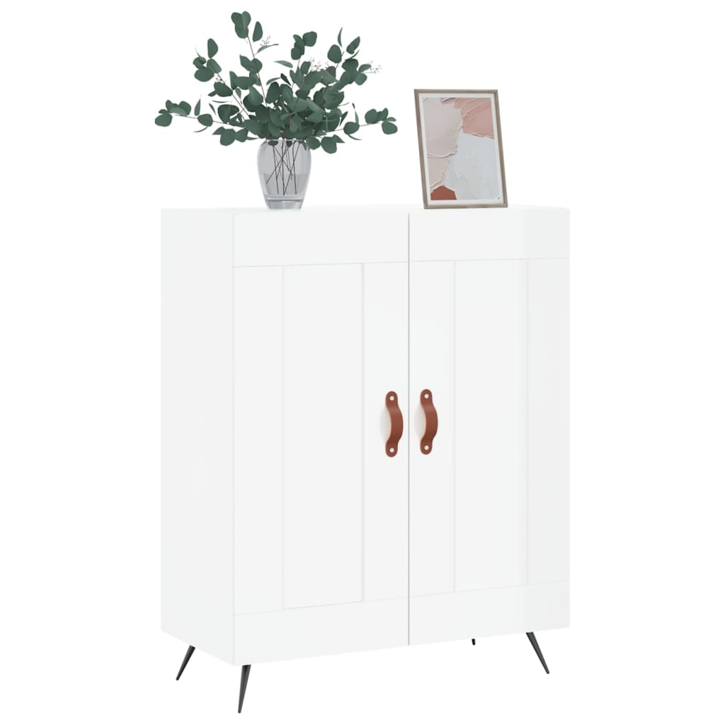 Credenza 69,5x34x90 cm in Legno Multistrato Bianco Lucido 830166