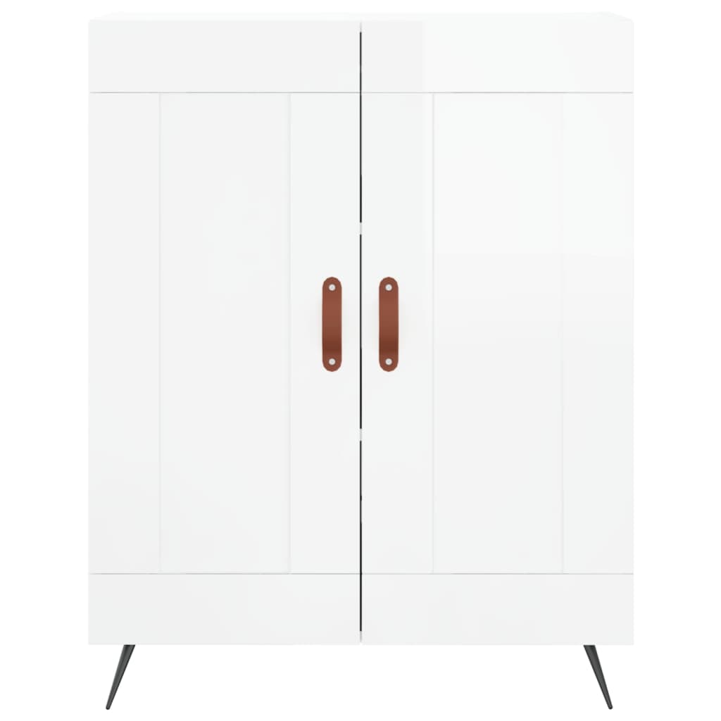 Credenza 69,5x34x90 cm in Legno Multistrato Bianco Lucido 830166