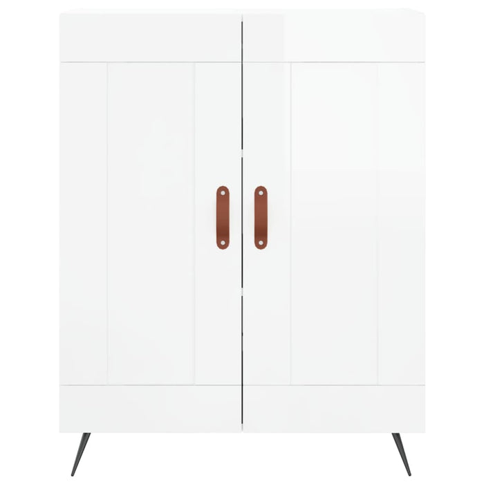 Credenza 69,5x34x90 cm in Legno Multistrato Bianco Lucido 830166