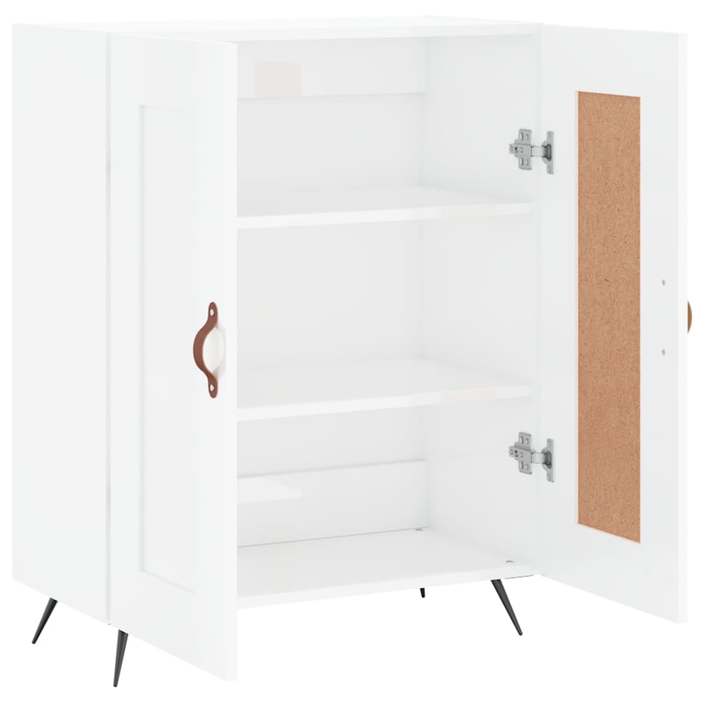 Credenza 69,5x34x90 cm in Legno Multistrato Bianco Lucido 830166