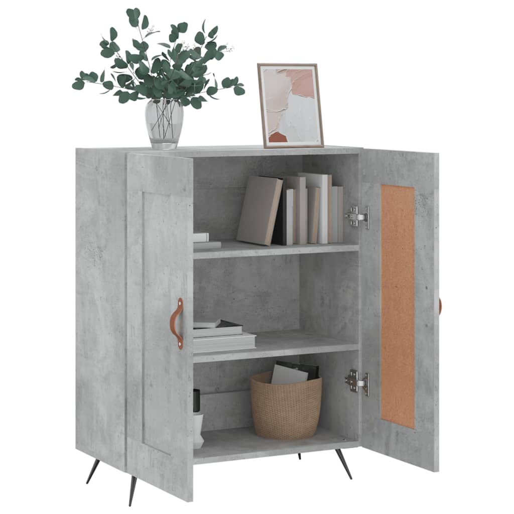 Credenza Grigio Cemento 69,5x34x90 cm in Legno Multistrato 830168